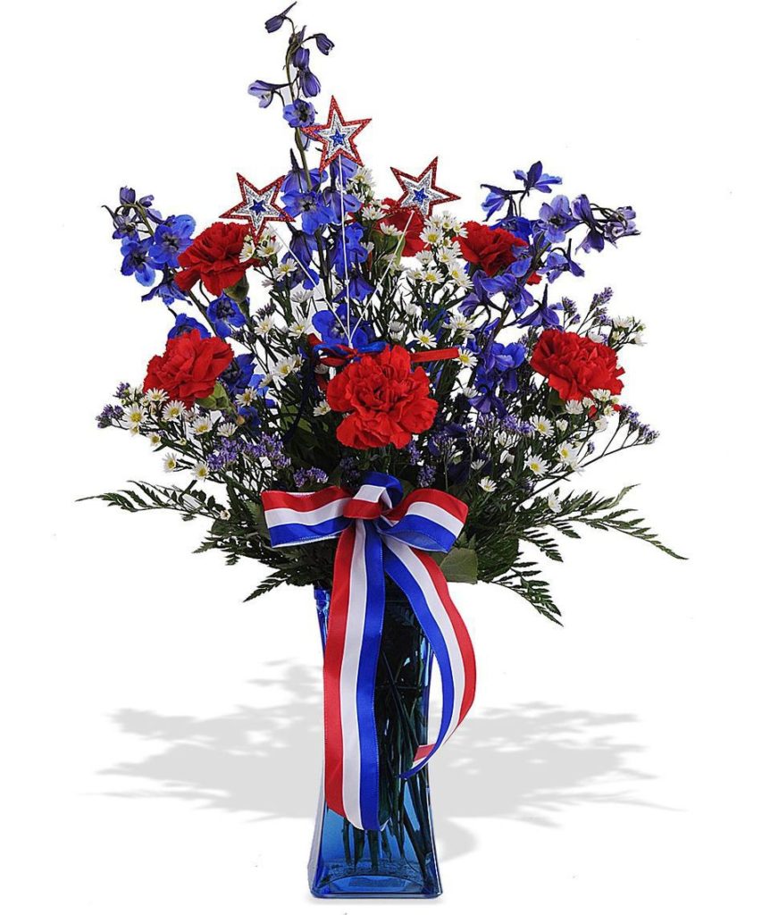 Memorial Day Flowers in Red, White & Blue Walter Knoll Florist