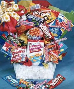 junk food snack basket