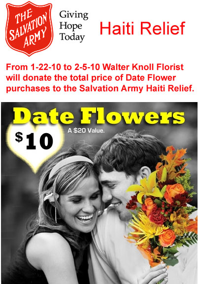 Walter Knoll Florist Dates Sales From Date Flowers to Haiti